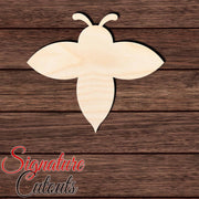 Bee 003 Solid Shape Cutout in Wood, Acrylic or Acrylic Mirror - Signature Cutouts