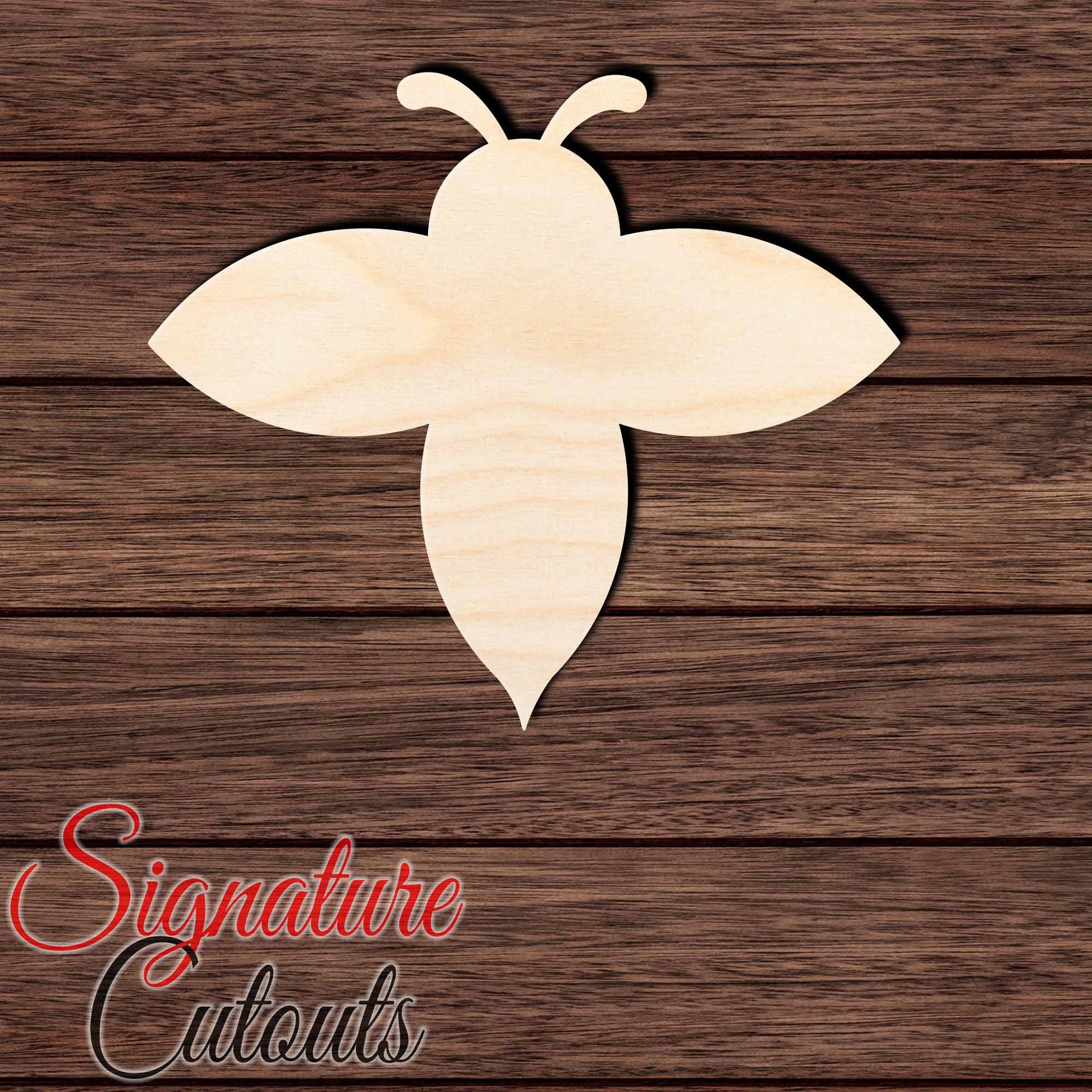 Bee 003 Solid Shape Cutout in Wood, Acrylic or Acrylic Mirror - Signature Cutouts