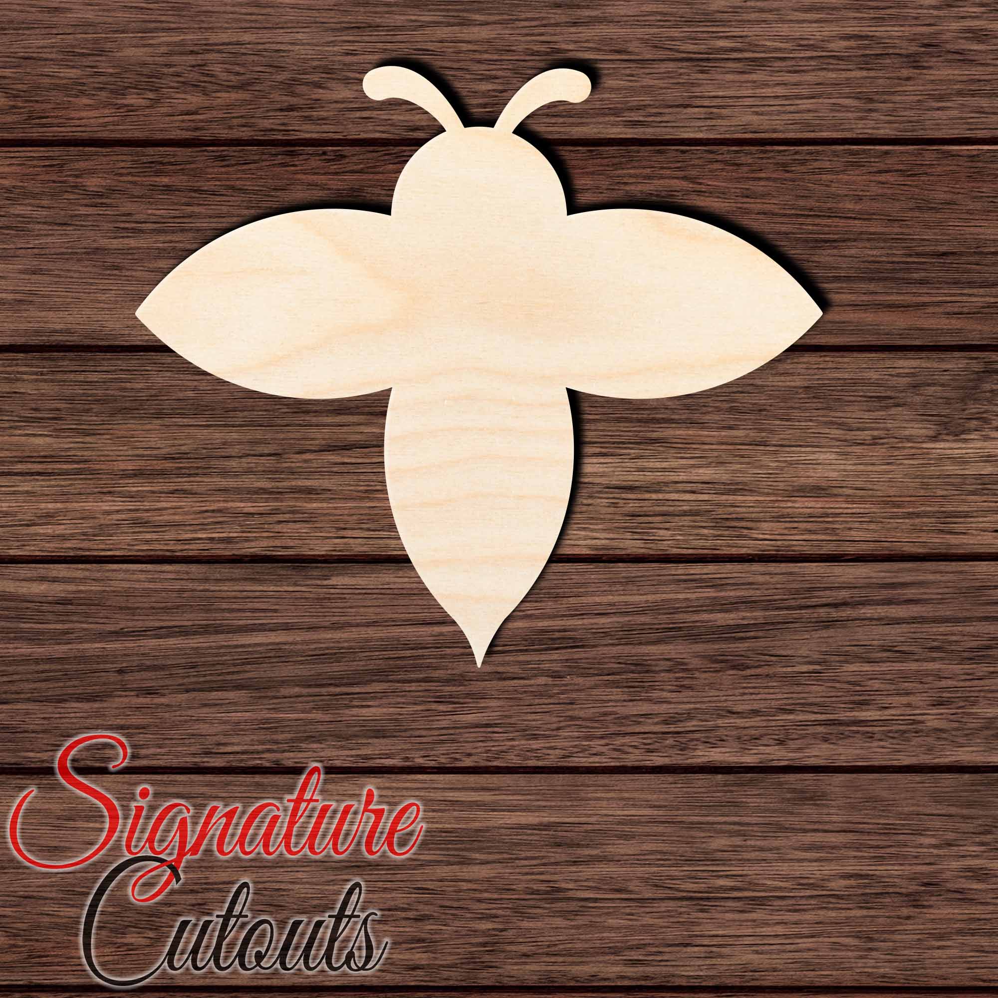 Bee 003 Solid Shape Cutout in Wood, Acrylic or Acrylic Mirror - Signature Cutouts