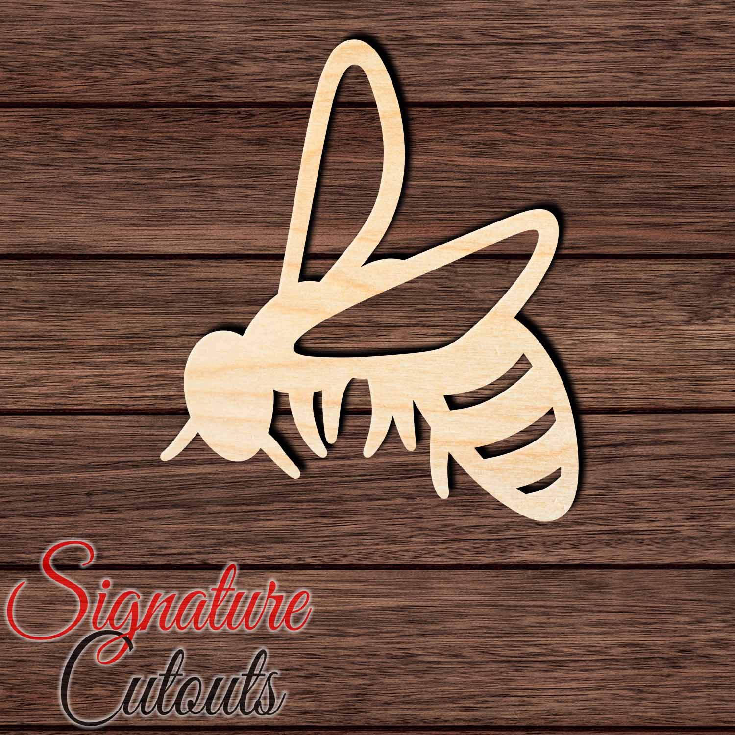 Bee 007 Shape Cutout in Wood, Acrylic or Acrylic Mirror - Signature Cutouts