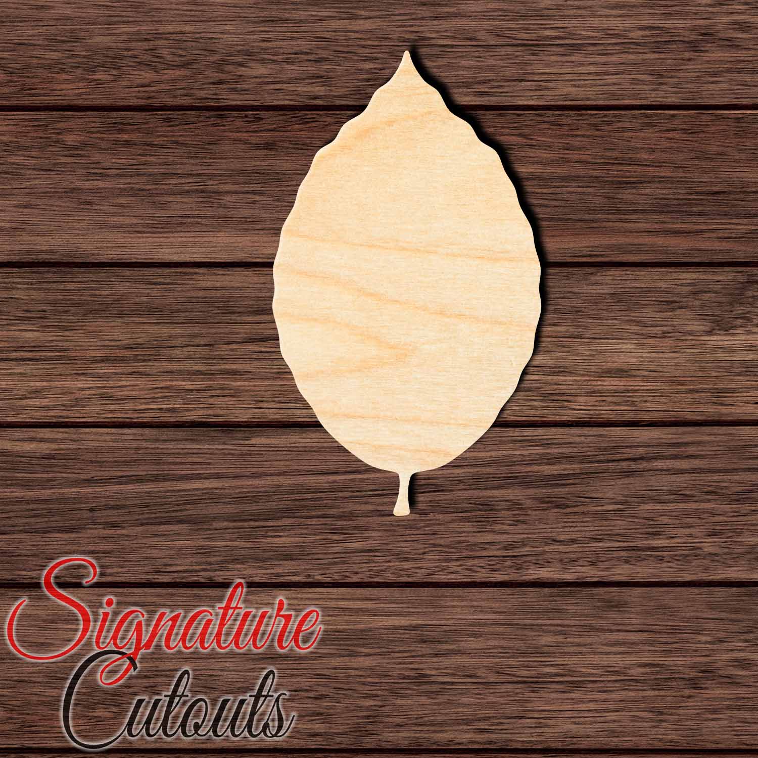 Beech Leaf 001 Shape Cutout in Wood, Acrylic or Acrylic Mirror - Signature Cutouts