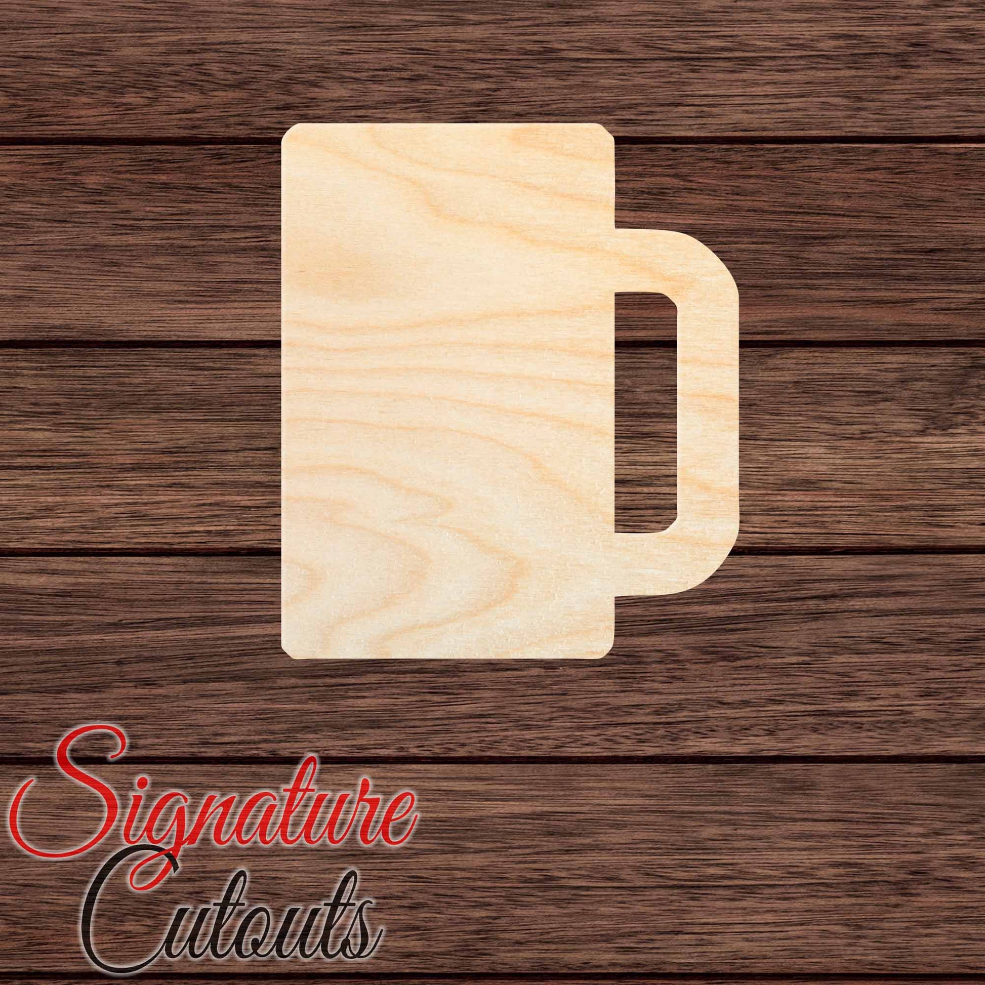 Beer Mug 001 Shape Cutout in Wood, Acrylic or Acrylic Mirror - Signature Cutouts