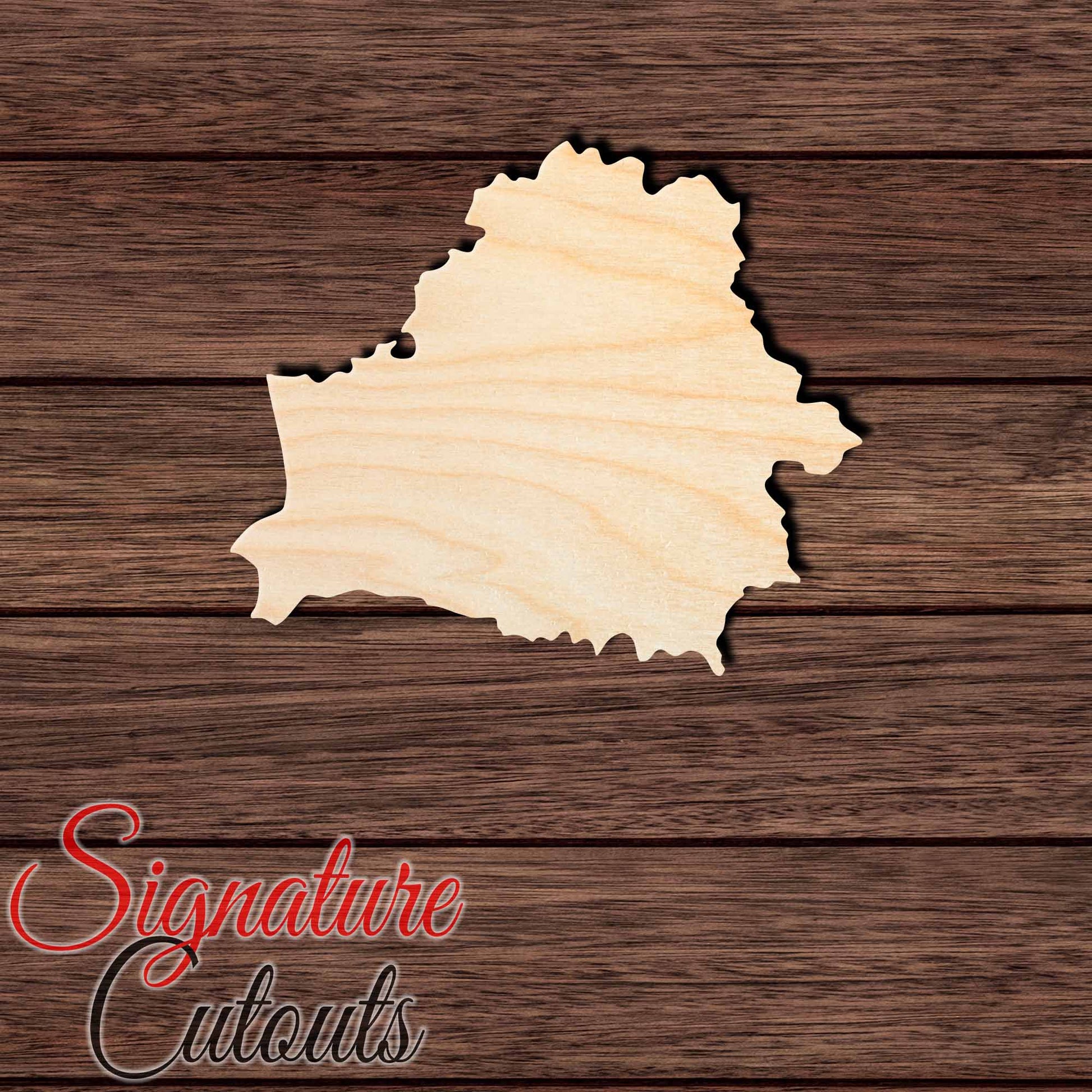 Belarus Shape Cutout in Wood, Acrylic or Acrylic Mirror - Signature Cutouts