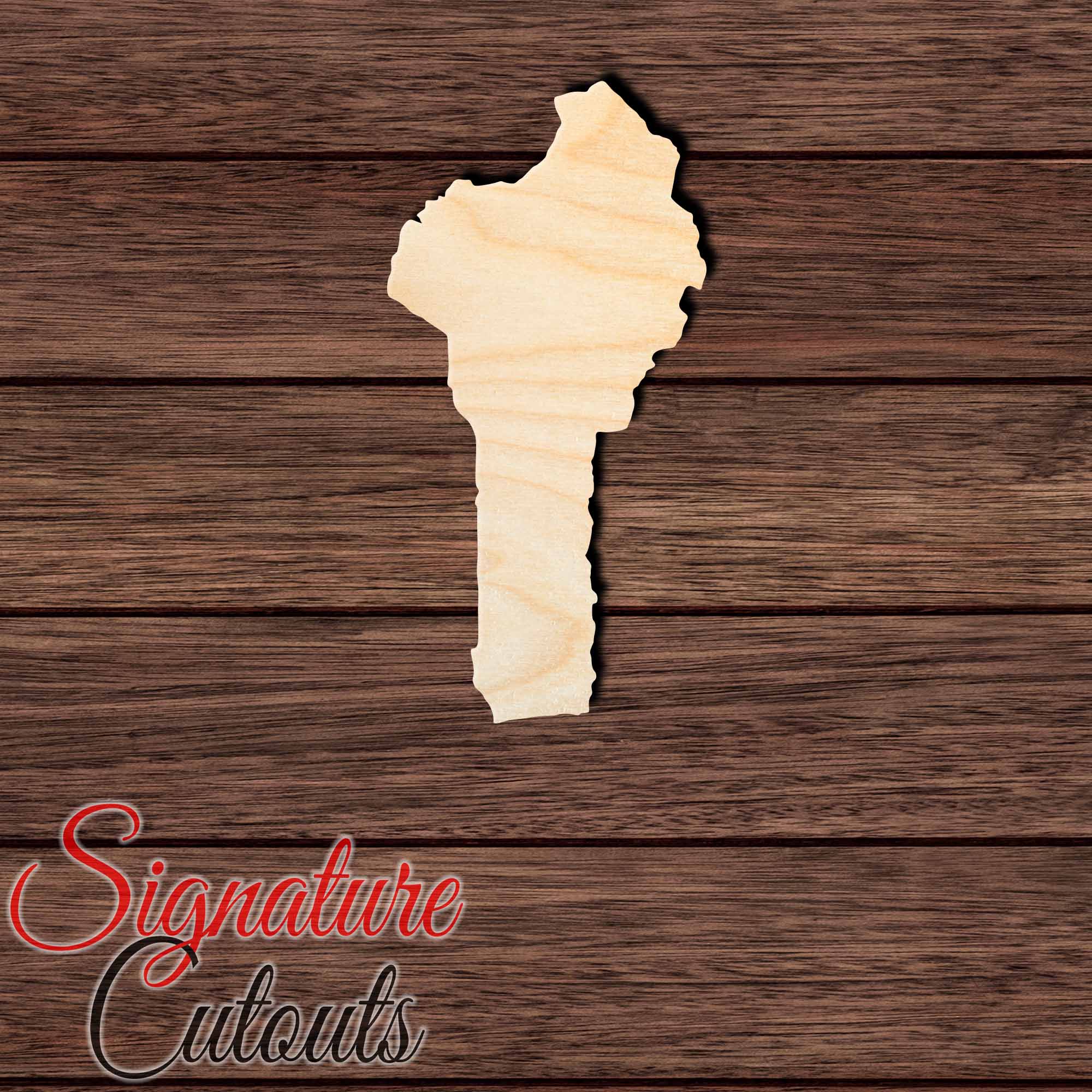 Benin Shape Cutout in Wood, Acrylic or Acrylic Mirror - Signature Cutouts