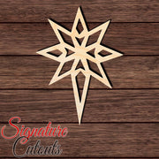 Bethlehem Star 002 Shape Cutout in Wood, Acrylic or Acrylic Mirror Craft Shapes & Bases Signature Cutouts 