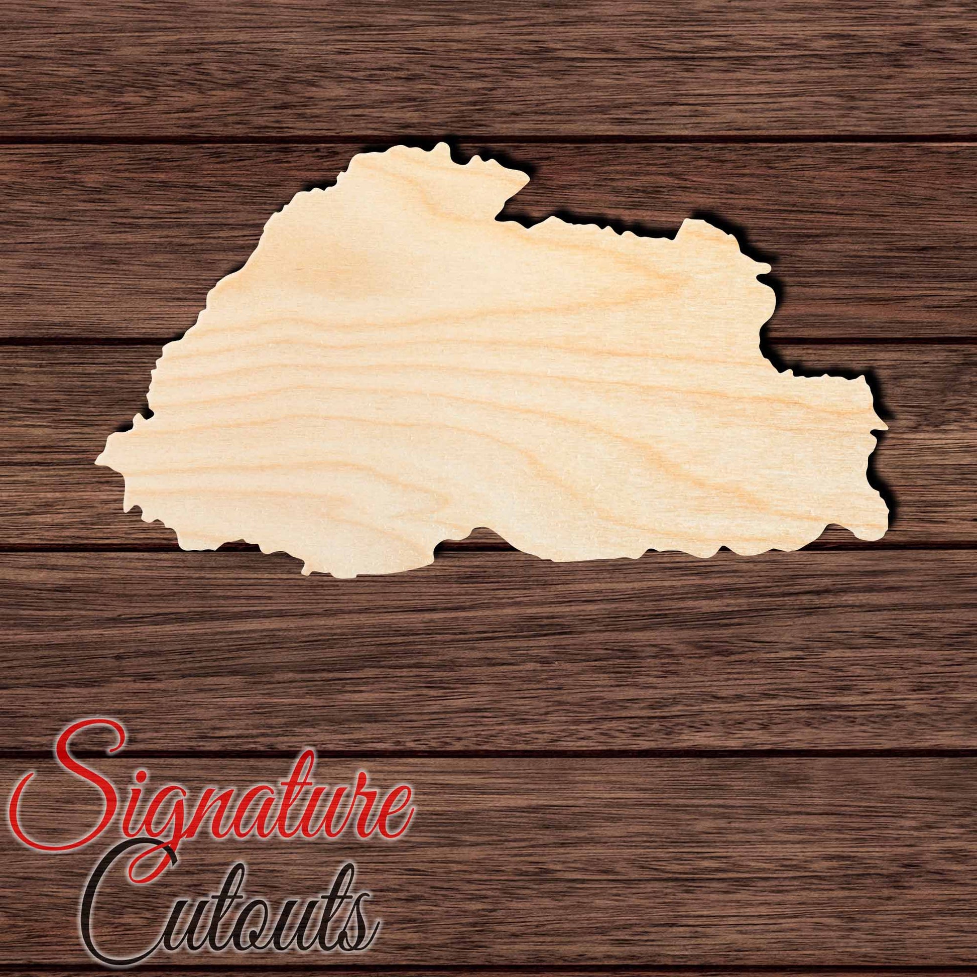 Bhutan Shape Cutout in Wood, Acrylic or Acrylic Mirror - Signature Cutouts