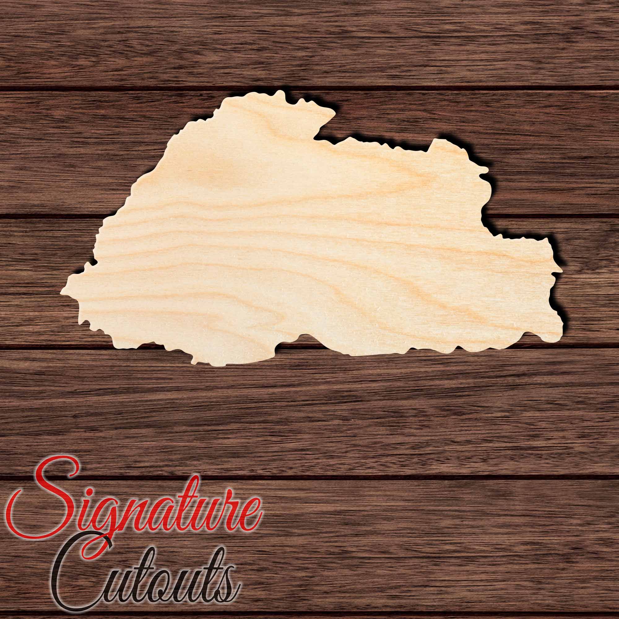 Bhutan Shape Cutout in Wood, Acrylic or Acrylic Mirror - Signature Cutouts