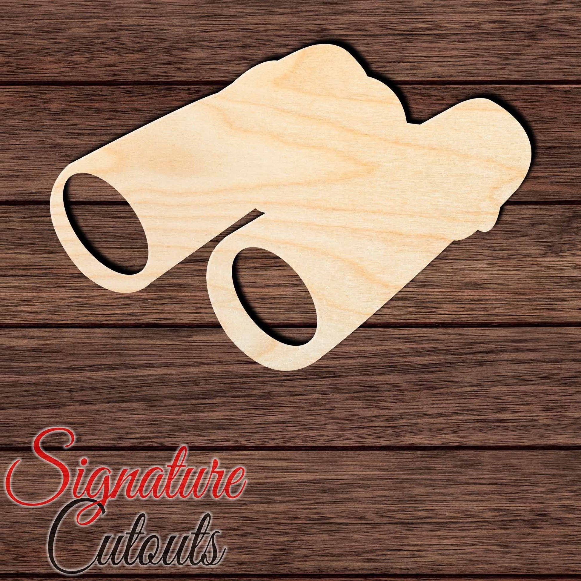 Binoculars 003 Shape Cutout in Wood, Acrylic or Acrylic Mirror - Signature Cutouts