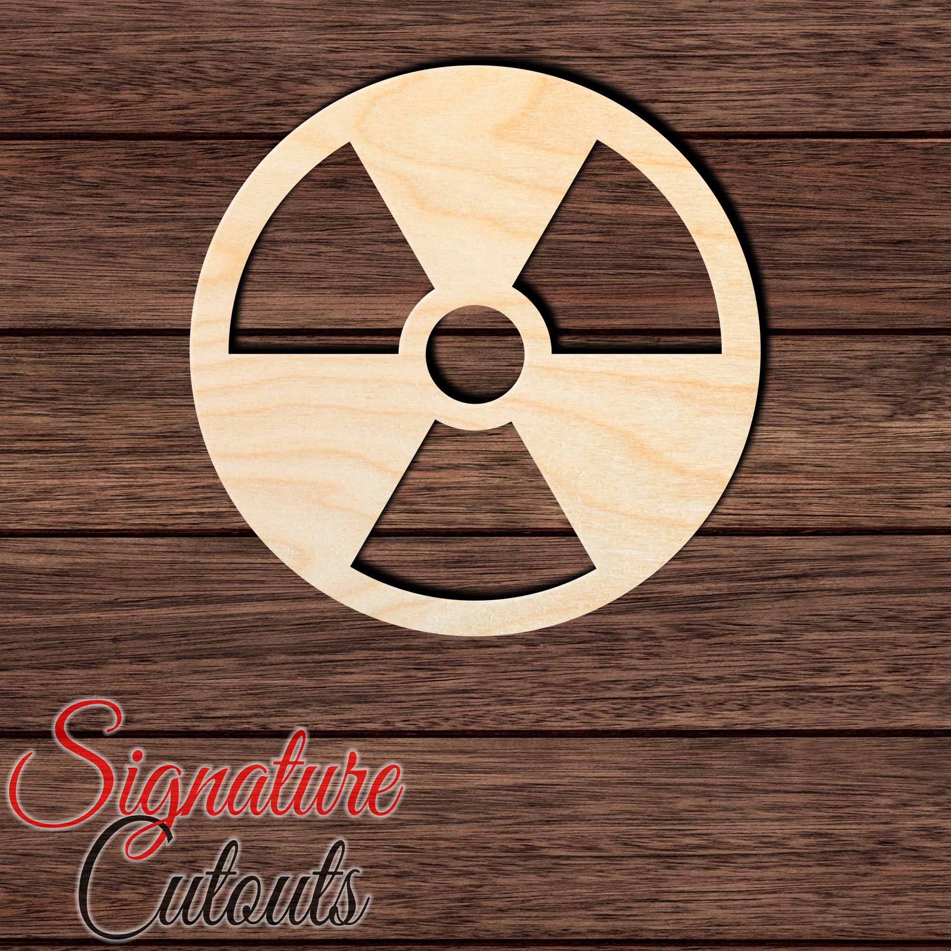 Biohazard Symbol 001 Shape Cutout in Wood, Acrylic or Acrylic Mirror - Signature Cutouts