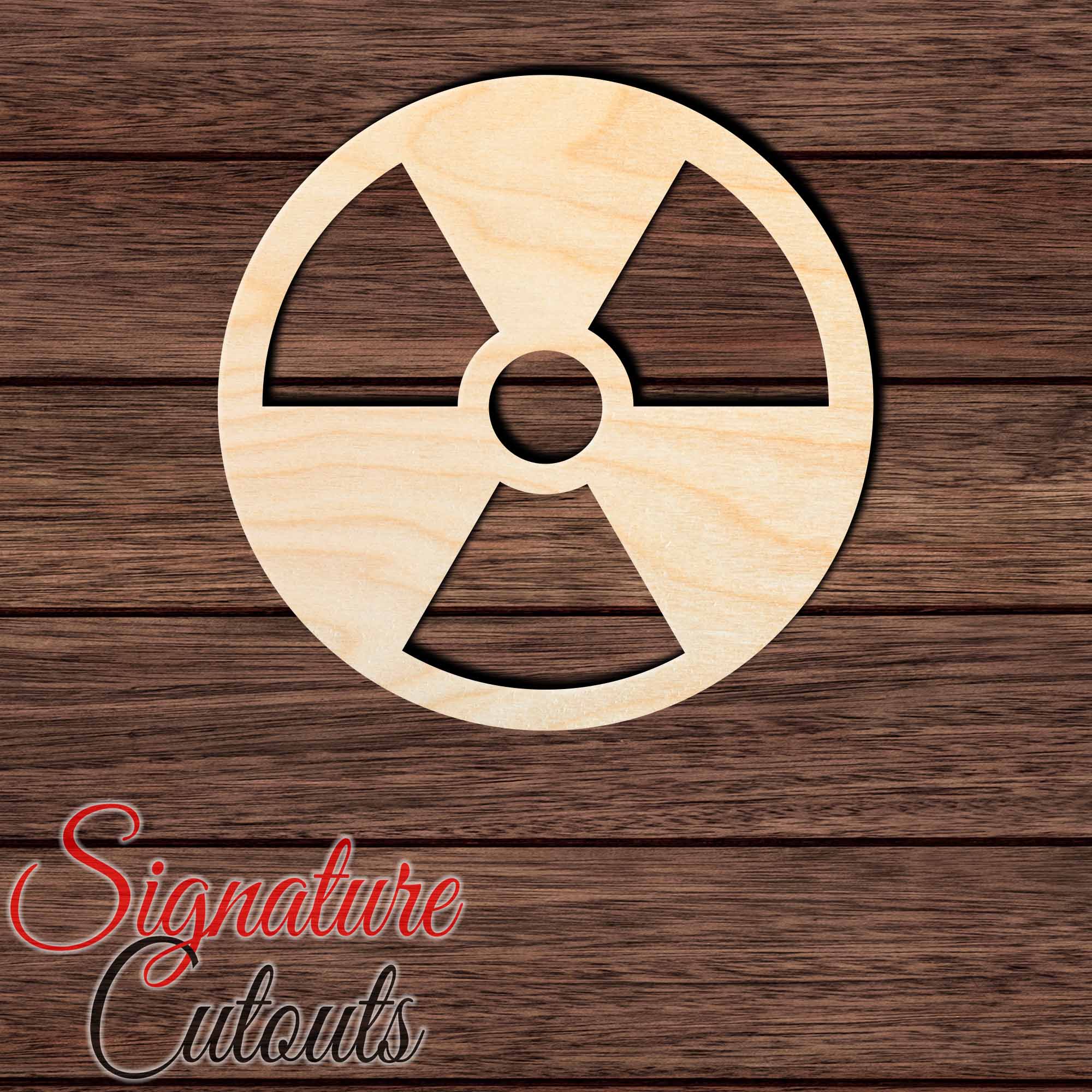 Biohazard Symbol 001 Shape Cutout in Wood, Acrylic or Acrylic Mirror - Signature Cutouts