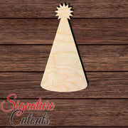 Birthday Hat 001 Shape Cutout in Wood, Acrylic or Acrylic Mirror - Signature Cutouts
