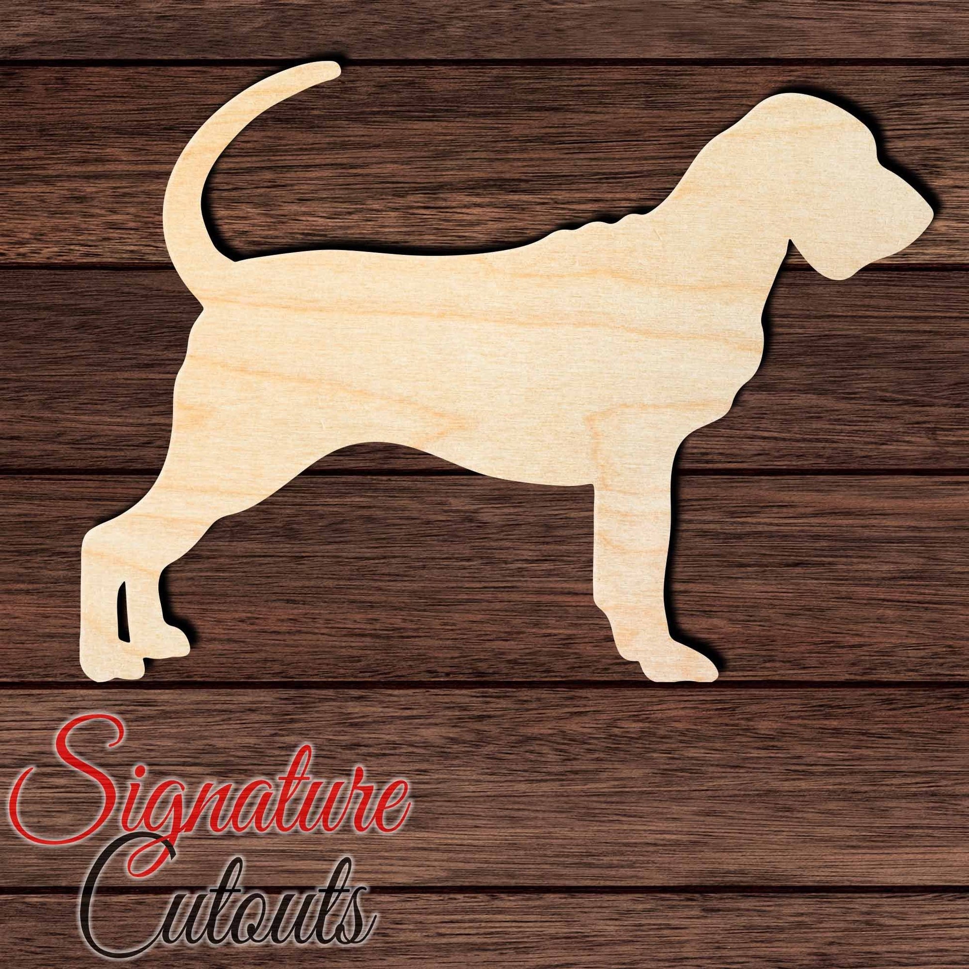 Bloodhound Shape Cutout in Wood, Acrylic or Acrylic Mirror - Signature Cutouts