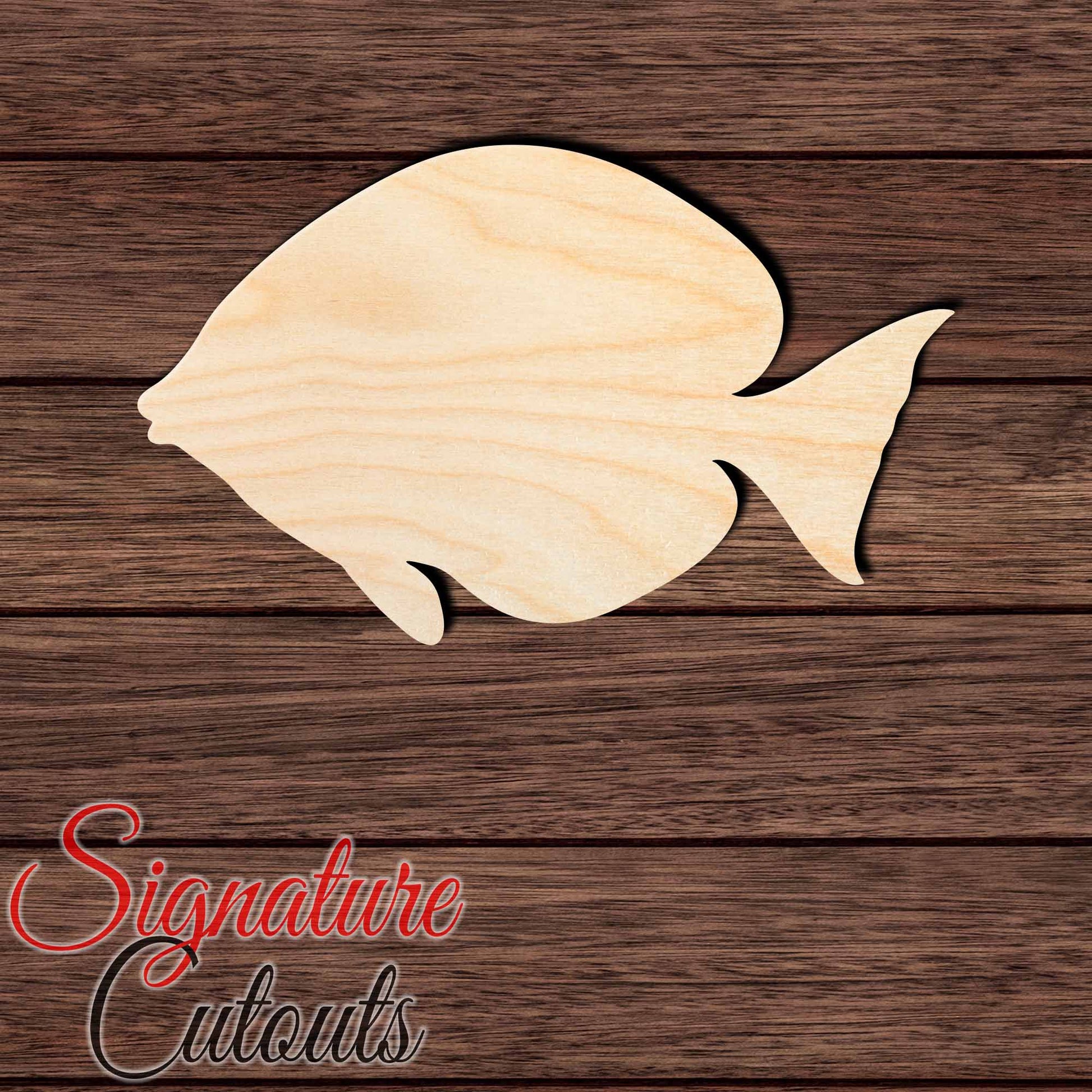 Blue Tang Fish Shape Cutout in Wood, Acrylic or Acrylic Mirror - Signature Cutouts