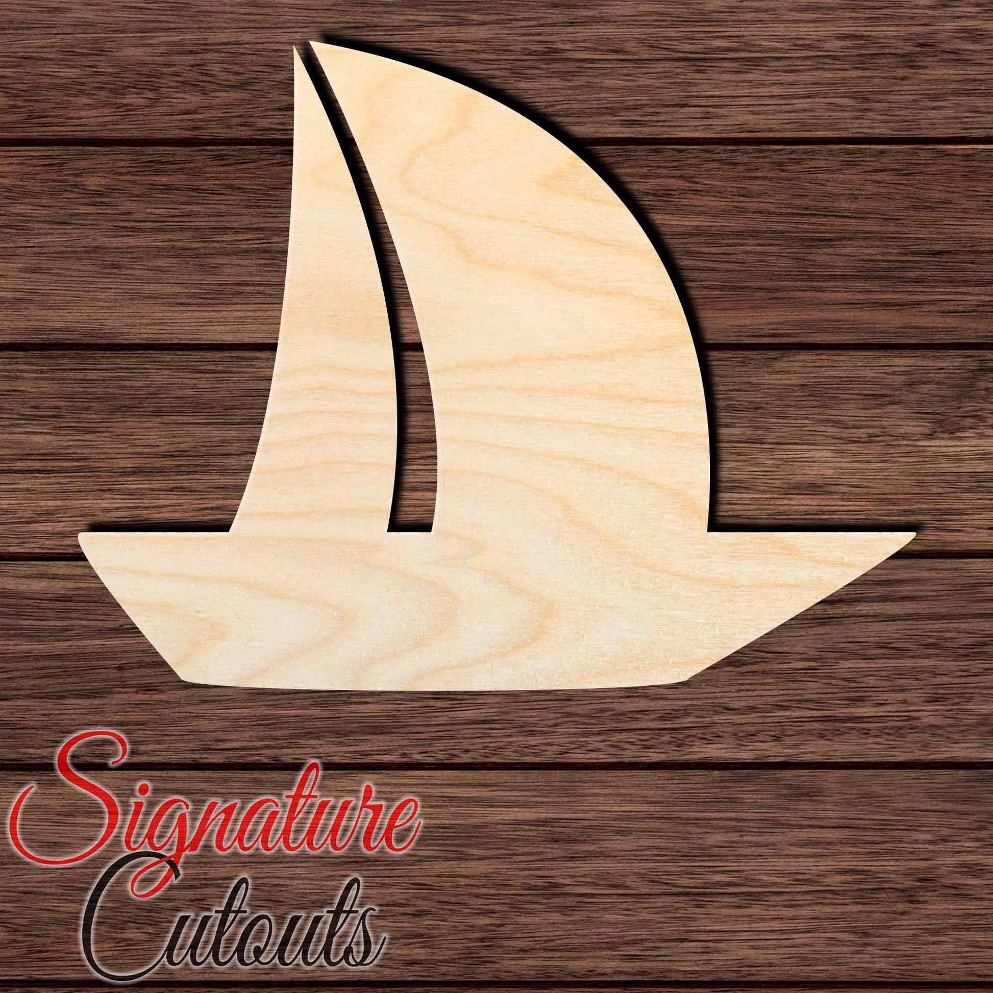 Boat 001 Shape Cutout in Wood, Acrylic or Acrylic Mirror - Signature Cutouts