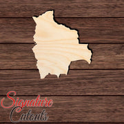 Bolivia Shape Cutout in Wood, Acrylic or Acrylic Mirror - Signature Cutouts