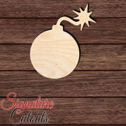 Bomb 001 Shape Cutout in Wood, Acrylic or Acrylic Mirror - Signature Cutouts