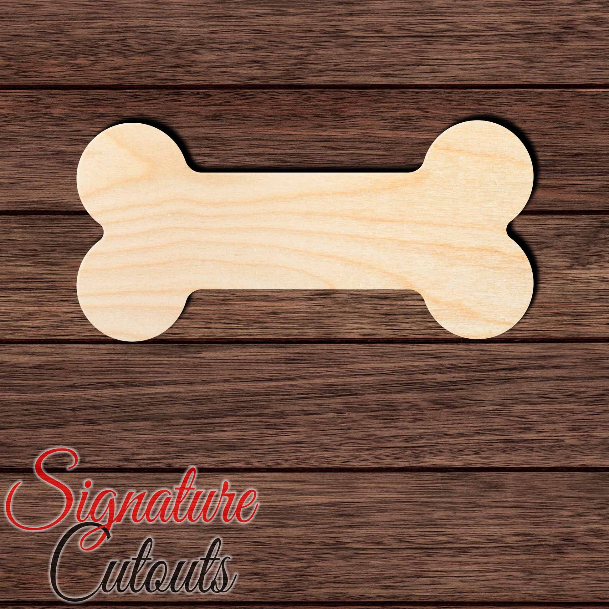 Bone 002 Shape Cutout in Wood, Acrylic or Acrylic Mirror - Signature Cutouts