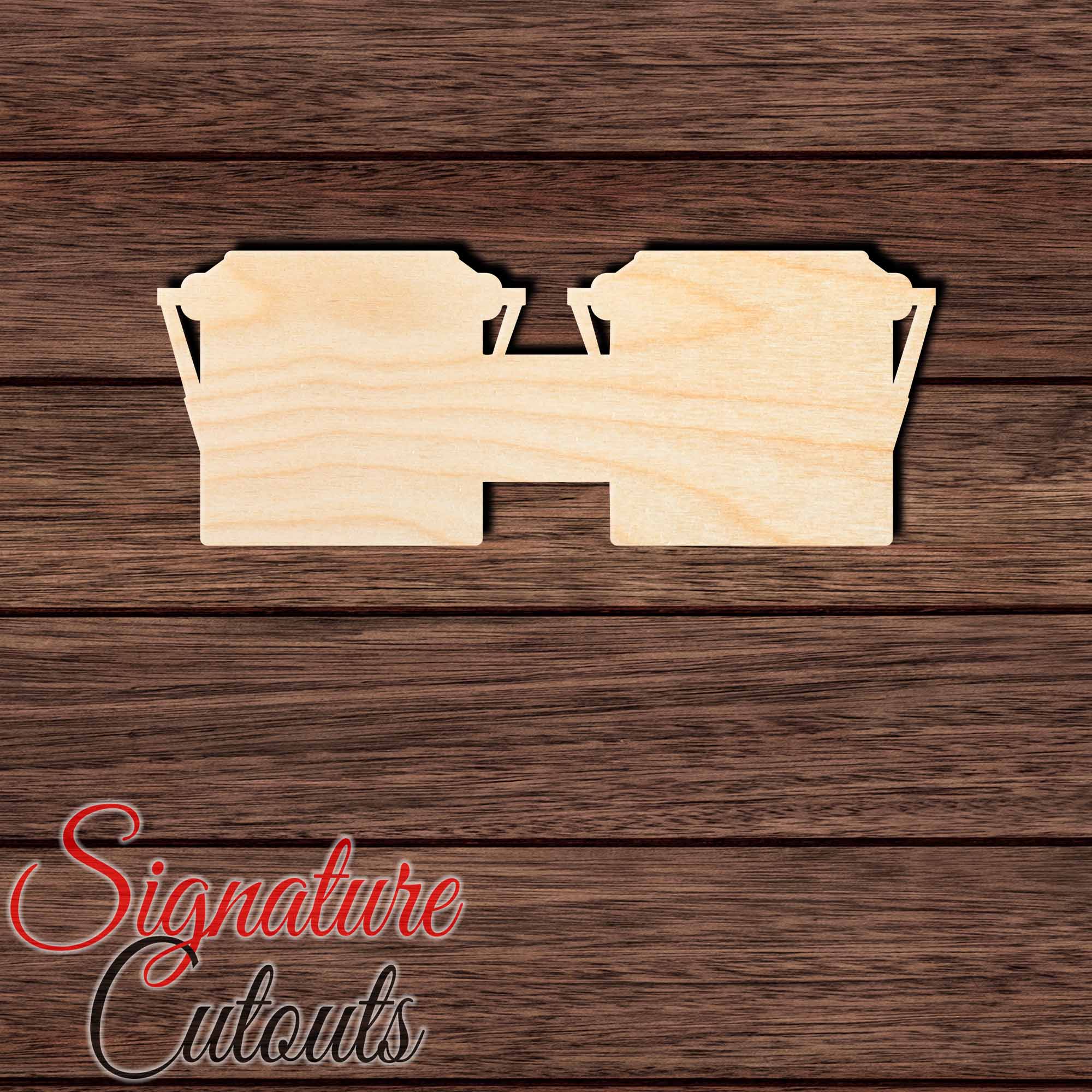 Bongo Drum 001 Shape Cutout in Wood, Acrylic or Acrylic Mirror - Signature Cutouts