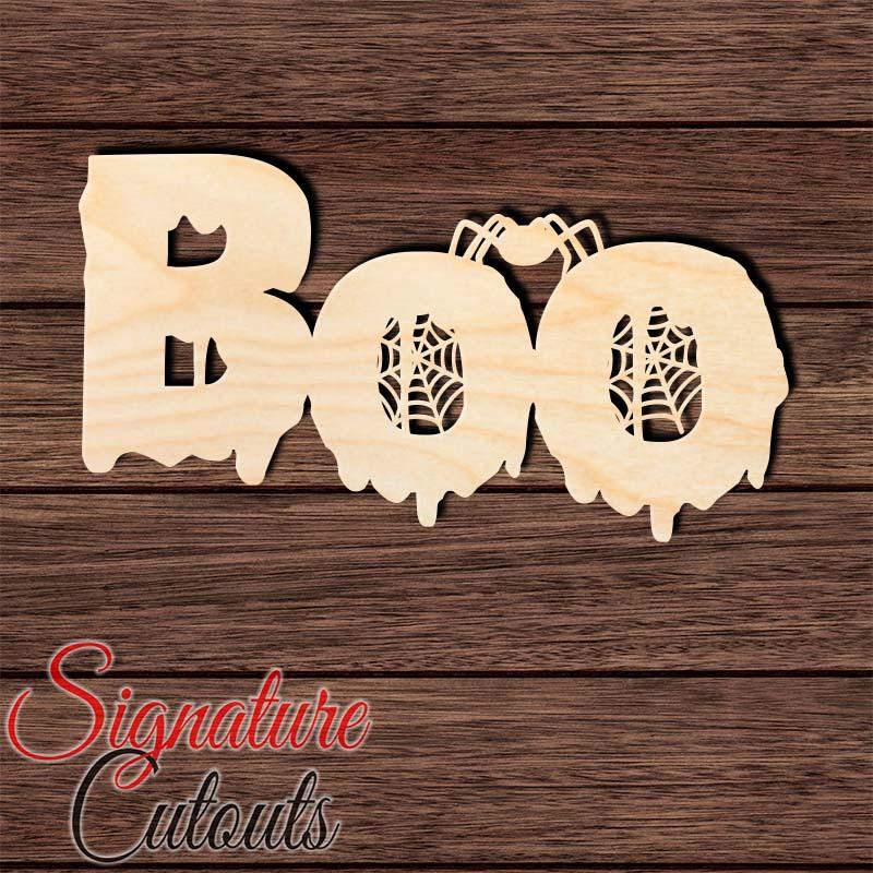 BOO Text Shape Cutout in Wood, Acrylic or Acrylic Mirror - Signature Cutouts