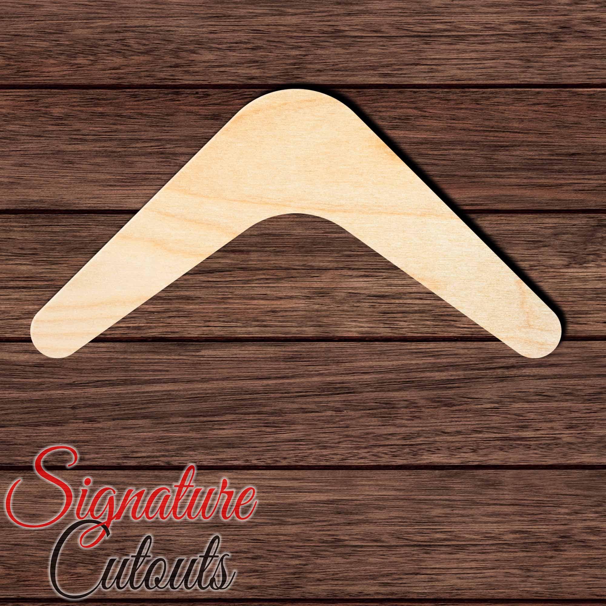 Boomerang 001 Shape Cutout in Wood, Acrylic or Acrylic Mirror Craft Shapes & Bases Signature Cutouts 