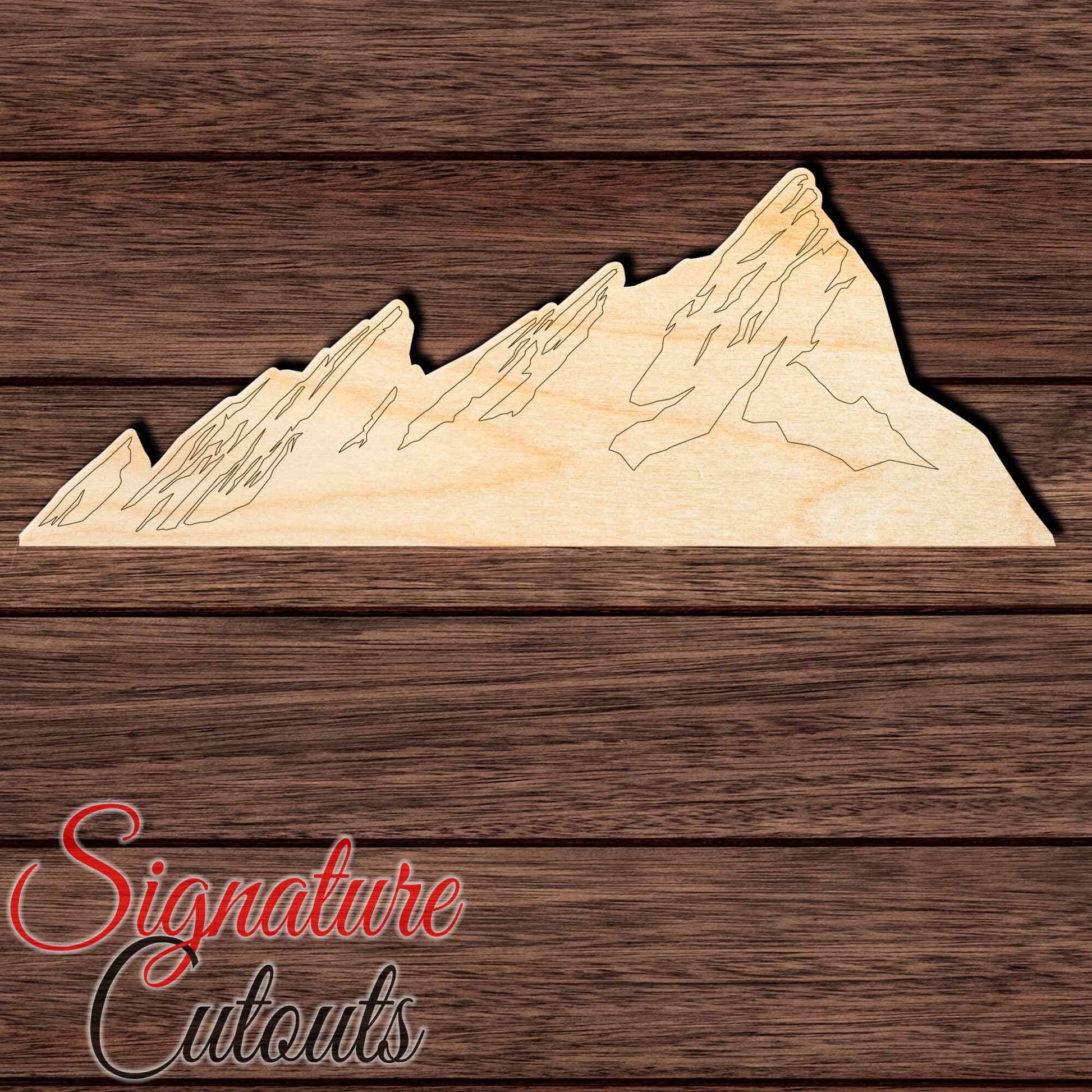 Boulder Colorado Flatirons 002 Shape Cutout in Wood, Acrylic or Acrylic Mirror Craft Shapes & Bases Signature Cutouts 