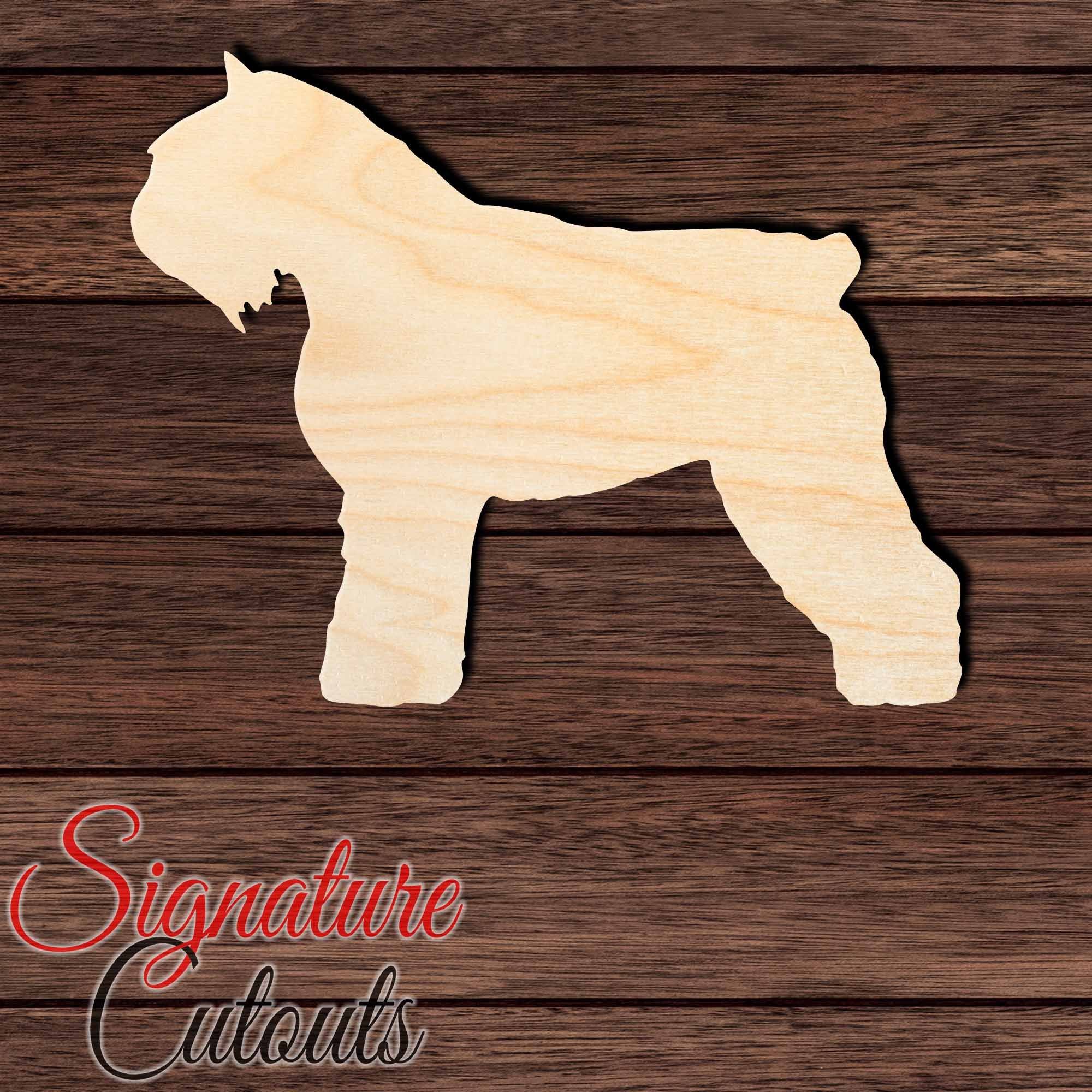 Bouvier Des Flandres Shape Cutout in Wood, Acrylic or Acrylic Mirror - Signature Cutouts