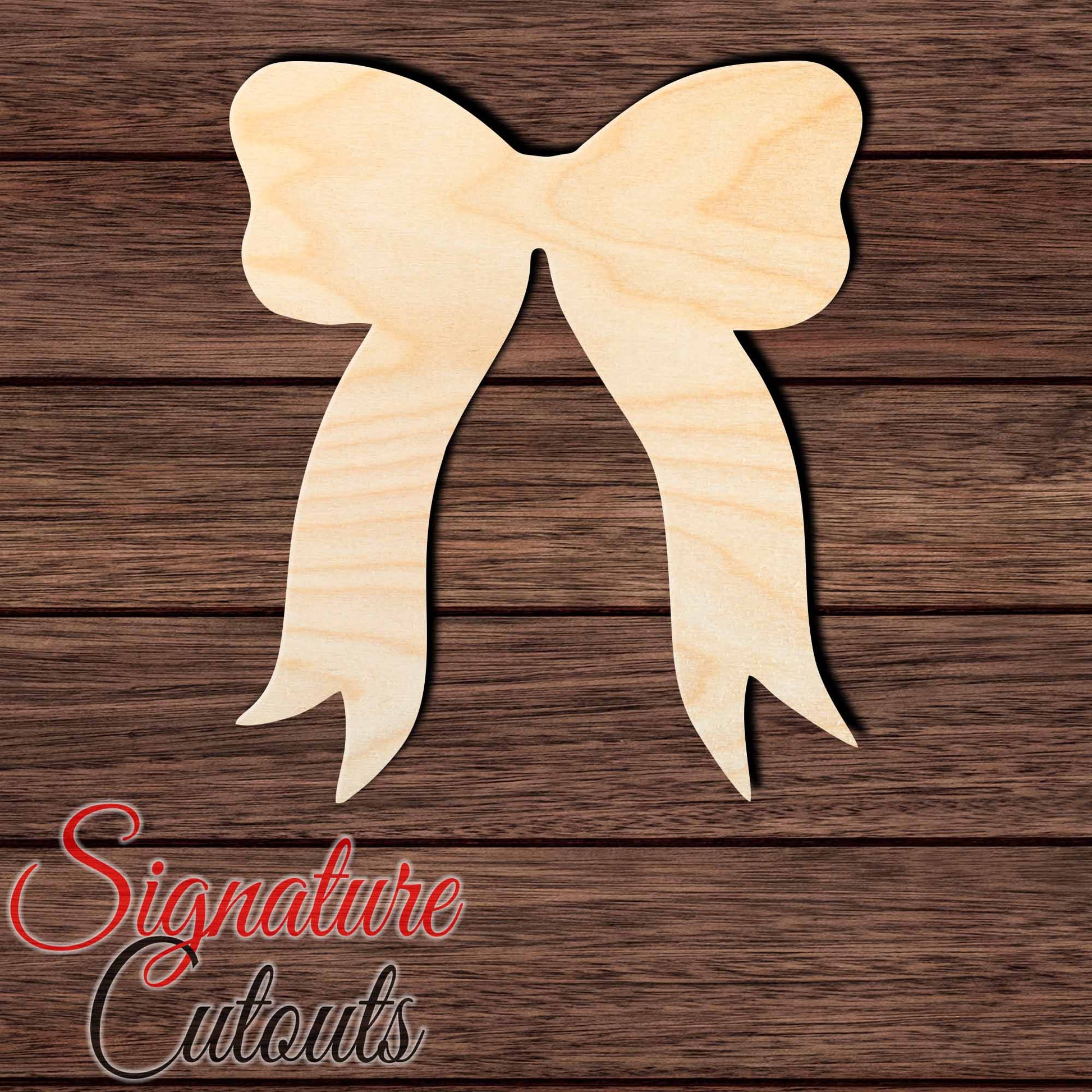 Bow 009 Shape Cutout in Wood, Acrylic or Acrylic Mirror - Signature Cutouts