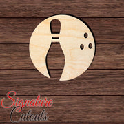 Bowling Ball 003 Shape Cutout in Wood, Acrylic or Acrylic Mirror - Signature Cutouts
