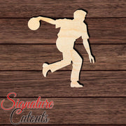 Bowling Man 001 Shape Cutout in Wood, Acrylic or Acrylic Mirror - Signature Cutouts