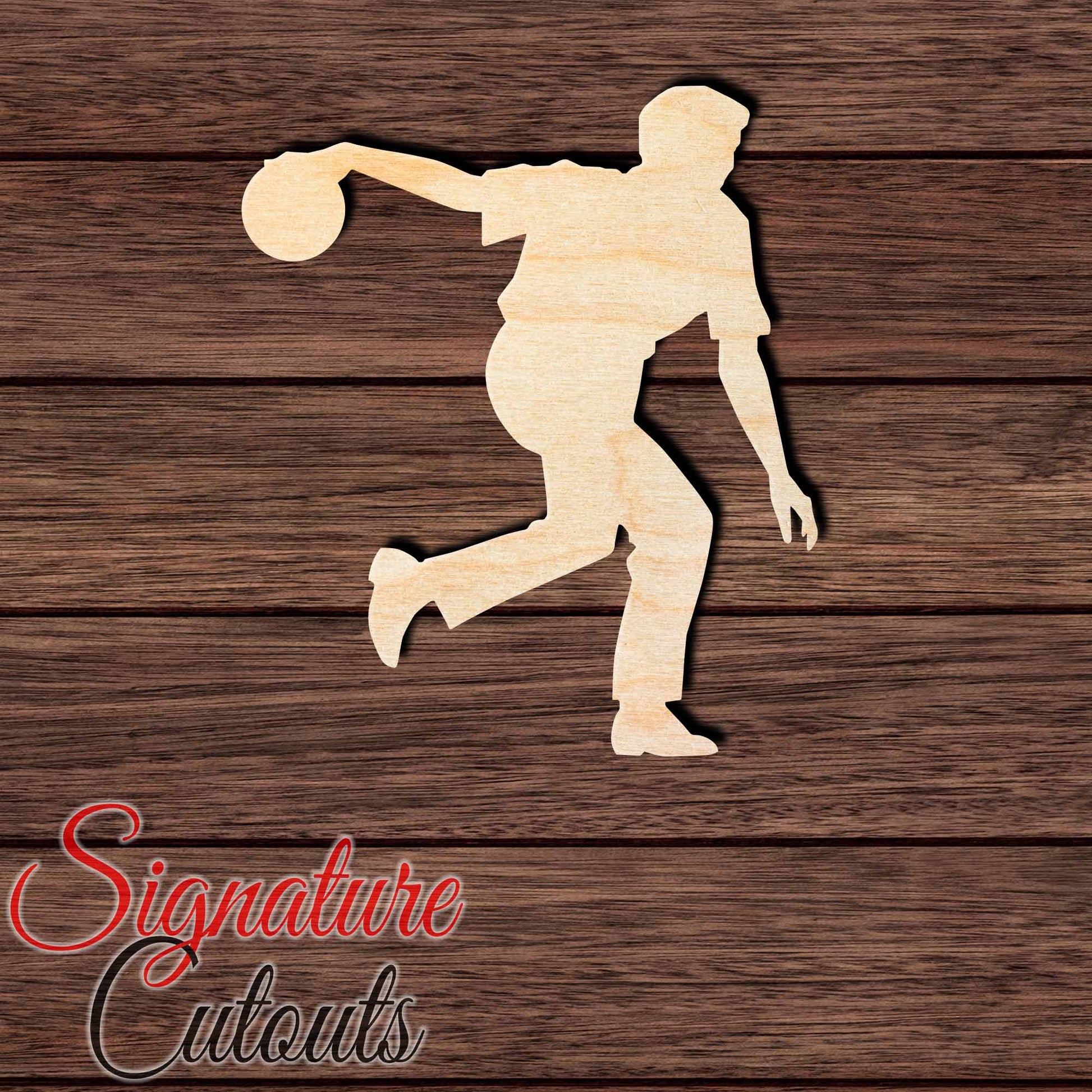 Bowling Man 001 Shape Cutout in Wood, Acrylic or Acrylic Mirror - Signature Cutouts