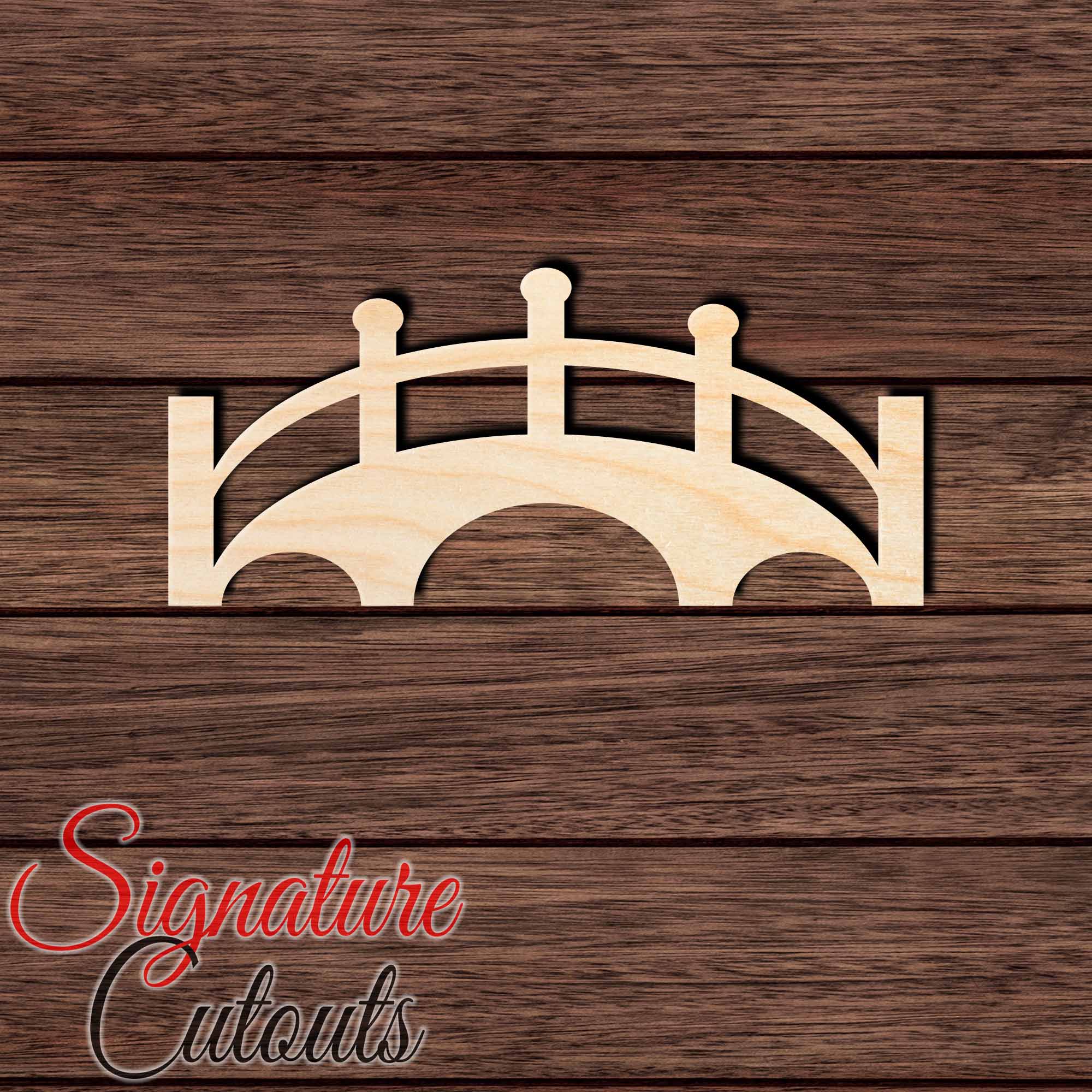 Bridge 002 Shape Cutout in Wood, Acrylic or Acrylic Mirror - Signature Cutouts