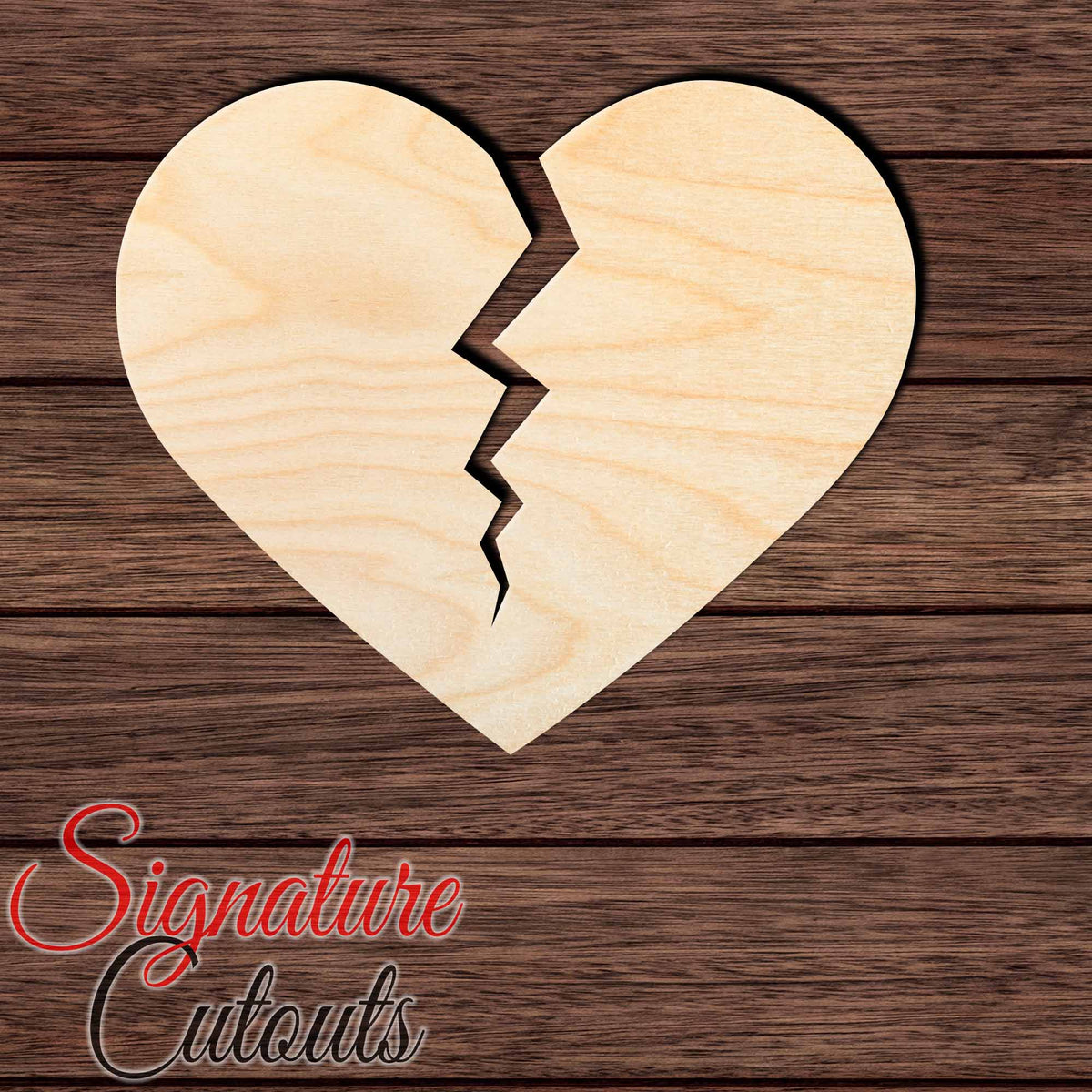 Heart Cutout For Indesign Broken Heart 002 Shape Cutout – Signature Custom Works