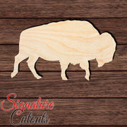 Buffalo Bison 004 Shape Cutout in Wood, Acrylic or Acrylic Mirror - Signature Cutouts