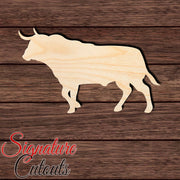 Bull 003 Shape Cutout in Wood, Acrylic or Acrylic Mirror - Signature Cutouts
