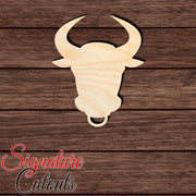 Bull Head 001 Shape Cutout in Wood, Acrylic or Acrylic Mirror - Signature Cutouts