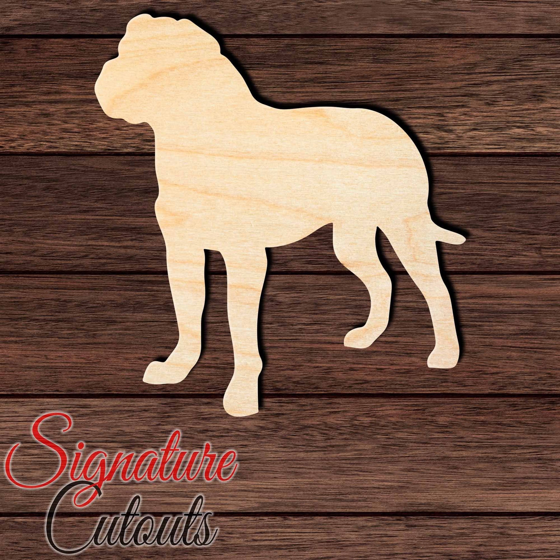 Bullmastif Shape Cutout in Wood, Acrylic or Acrylic Mirror - Signature Cutouts