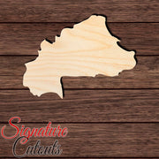 Burkina Faso Shape Cutout in Wood, Acrylic or Acrylic Mirror - Signature Cutouts