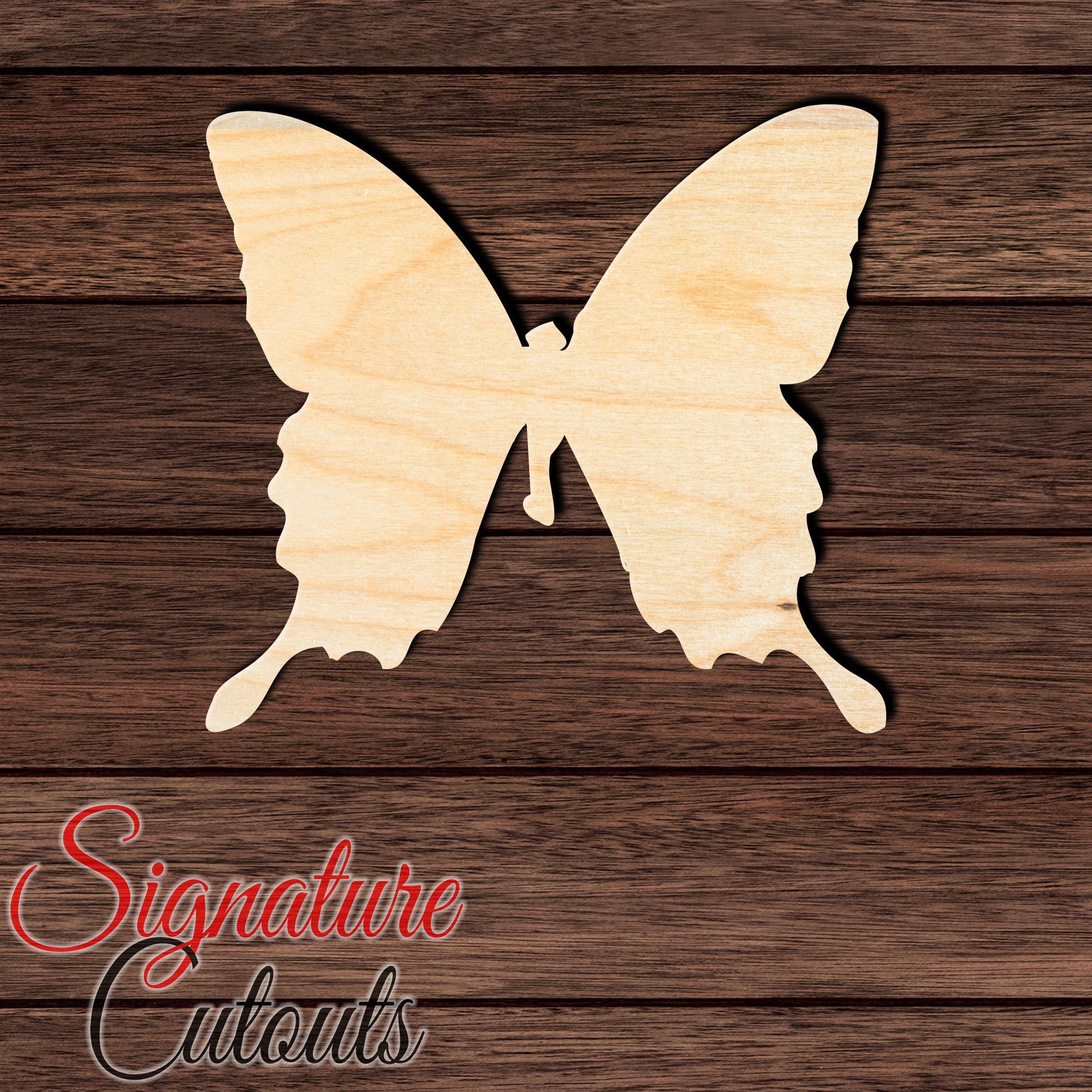 Butterfly 006 Shape Cutout in Wood, Acrylic or Acrylic Mirror - Signature Cutouts