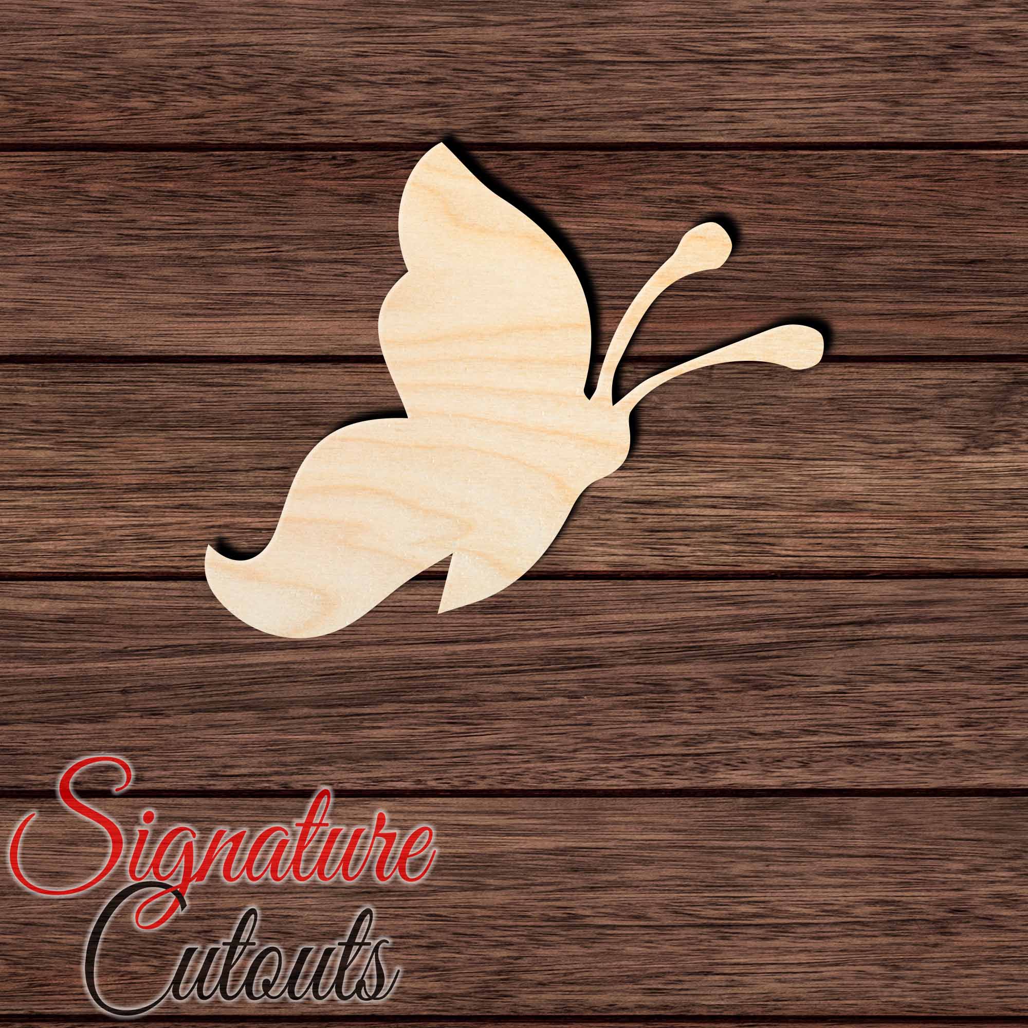 Butterfly 007 Shape Cutout in Wood, Acrylic or Acrylic Mirror - Signature Cutouts