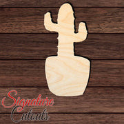 Cactus 008 Shape Cutout in Wood, Acrylic or Acrylic Mirror - Signature Cutouts