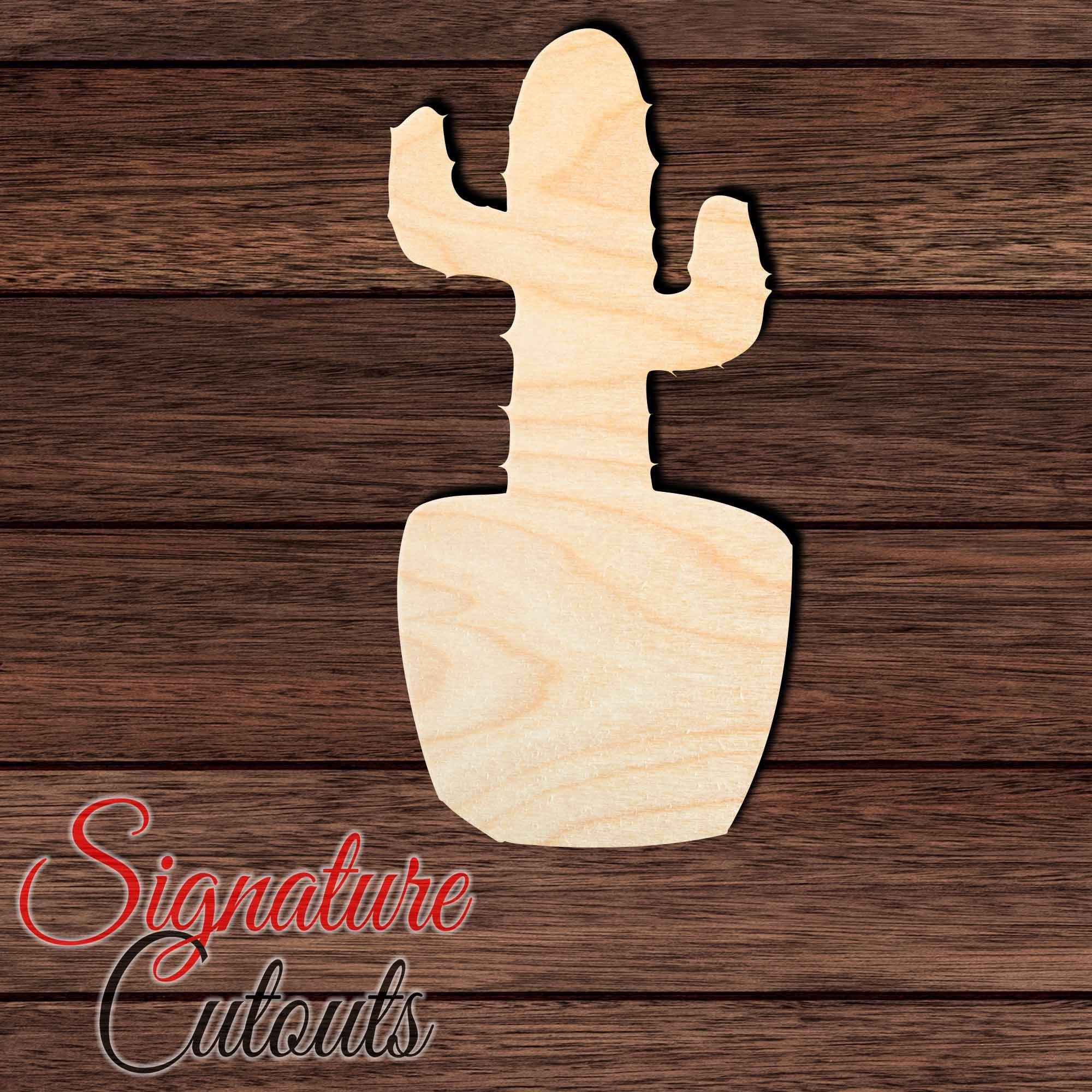 Cactus 008 Shape Cutout in Wood, Acrylic or Acrylic Mirror - Signature Cutouts