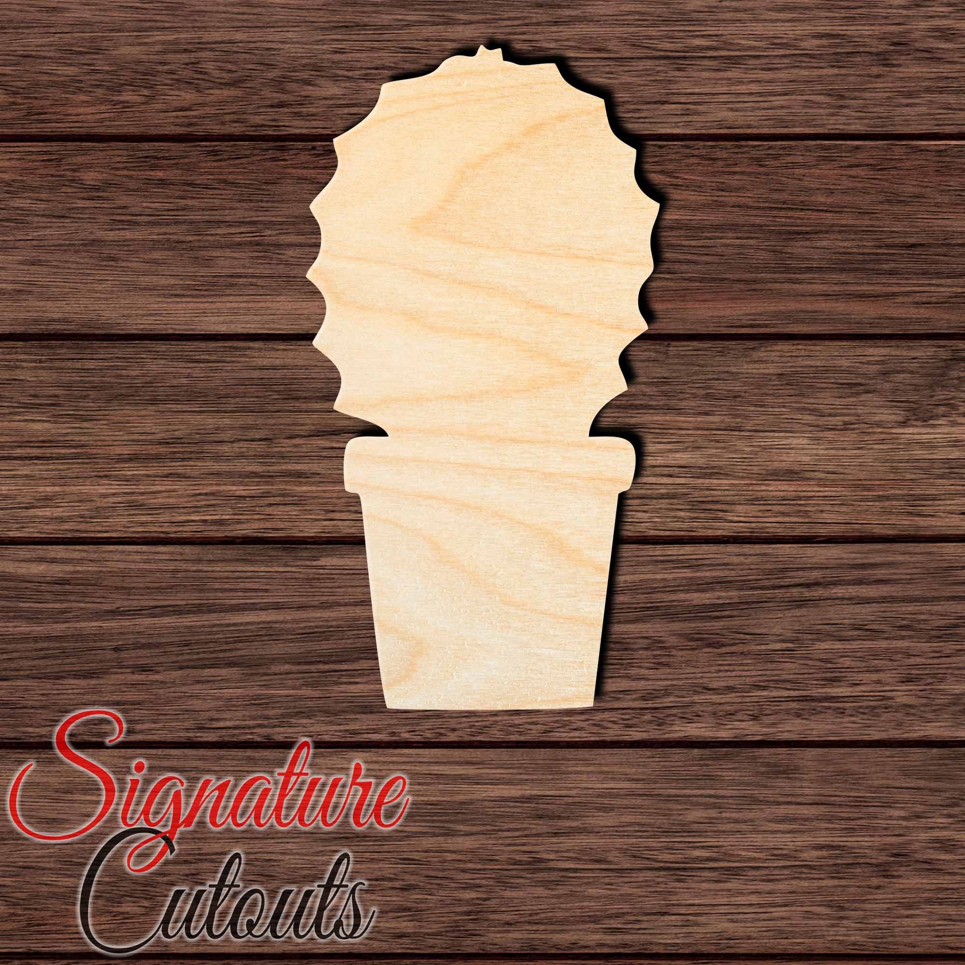 Cactus 010 Shape Cutout in Wood, Acrylic or Acrylic Mirror Craft Shapes & Bases Signature Cutouts 
