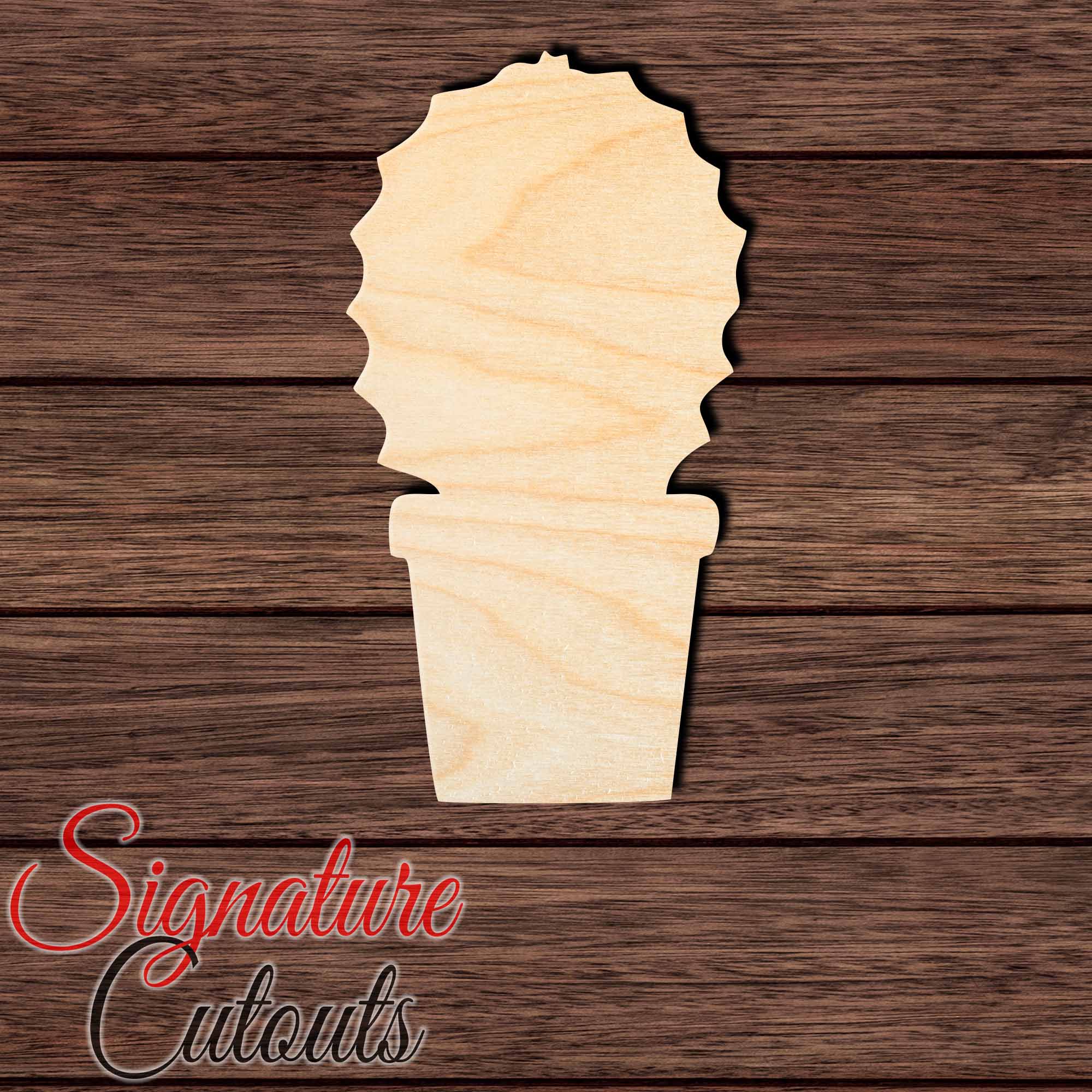 Cactus 010 Shape Cutout in Wood, Acrylic or Acrylic Mirror Craft Shapes & Bases Signature Cutouts 