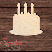 Cake 001 Shape Cutout in Wood, Acrylic or Acrylic Mirror - Signature Cutouts
