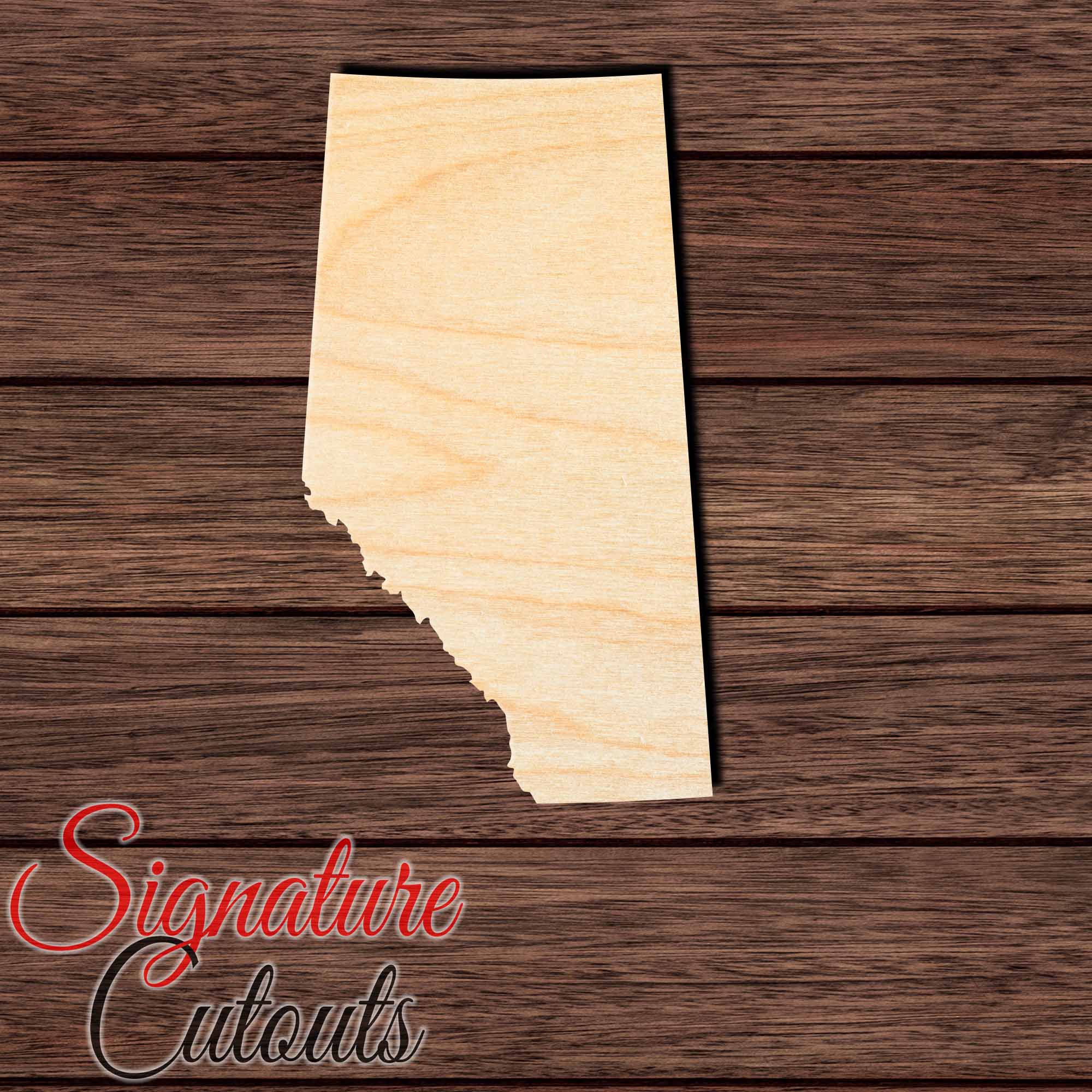 Canada - Alberta Shape Cutout in Wood, Acrylic or Acrylic Mirror Craft Shapes & Bases Signature Cutouts 