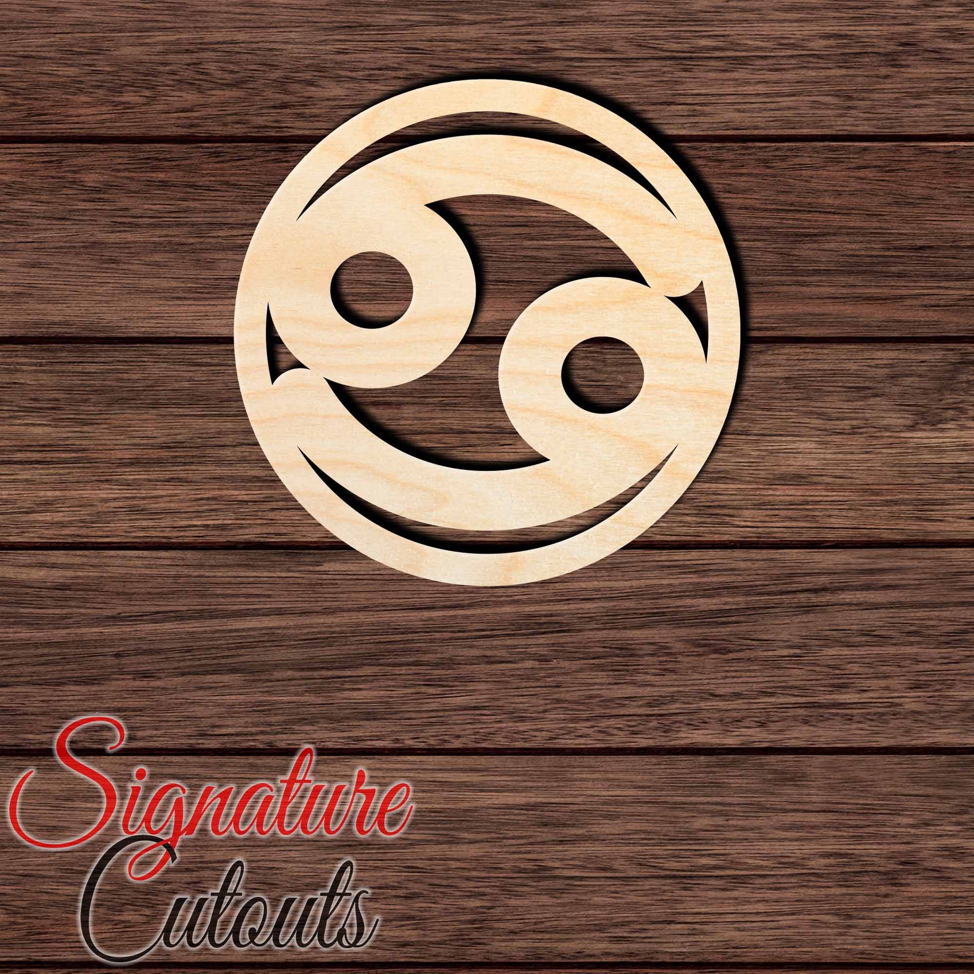 Cancer 002 Shape Cutout in Wood, Acrylic or Acrylic Mirror - Signature Cutouts