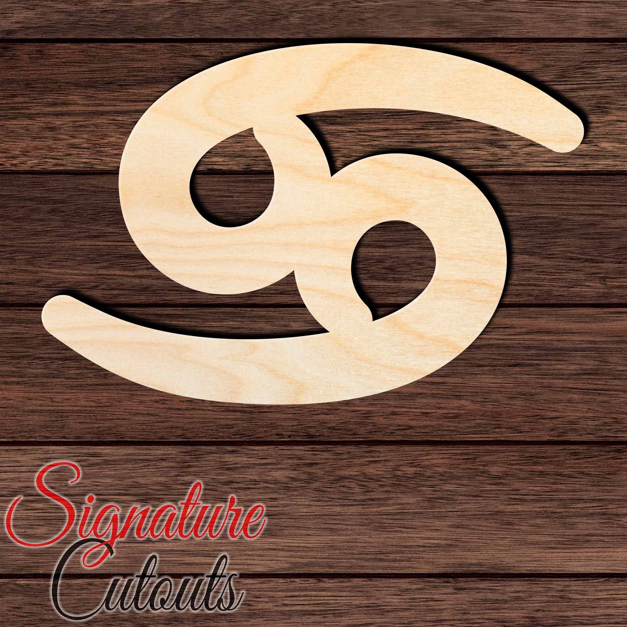 Cancer Shape Cutout in Wood, Acrylic or Acrylic Mirror - Signature Cutouts