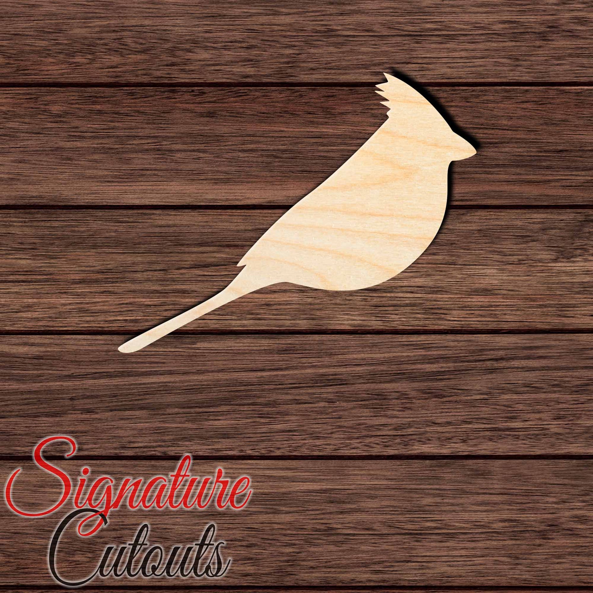 Cardinal 001 Shape Cutout in Wood, Acrylic or Acrylic Mirror - Signature Cutouts