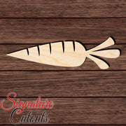 Carrot 001 Shape Cutout in Wood, Acrylic or Acrylic Mirror - Signature Cutouts