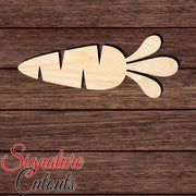Carrot 002 Shape Cutout in Wood, Acrylic or Acrylic Mirror - Signature Cutouts